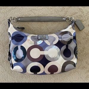 Multicolored Coach Op Art Hailey Purse